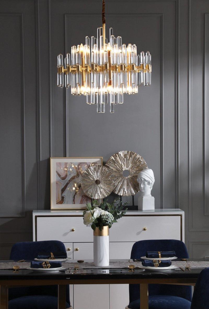 Vintage Antique Brass Chandelier - Cueteks