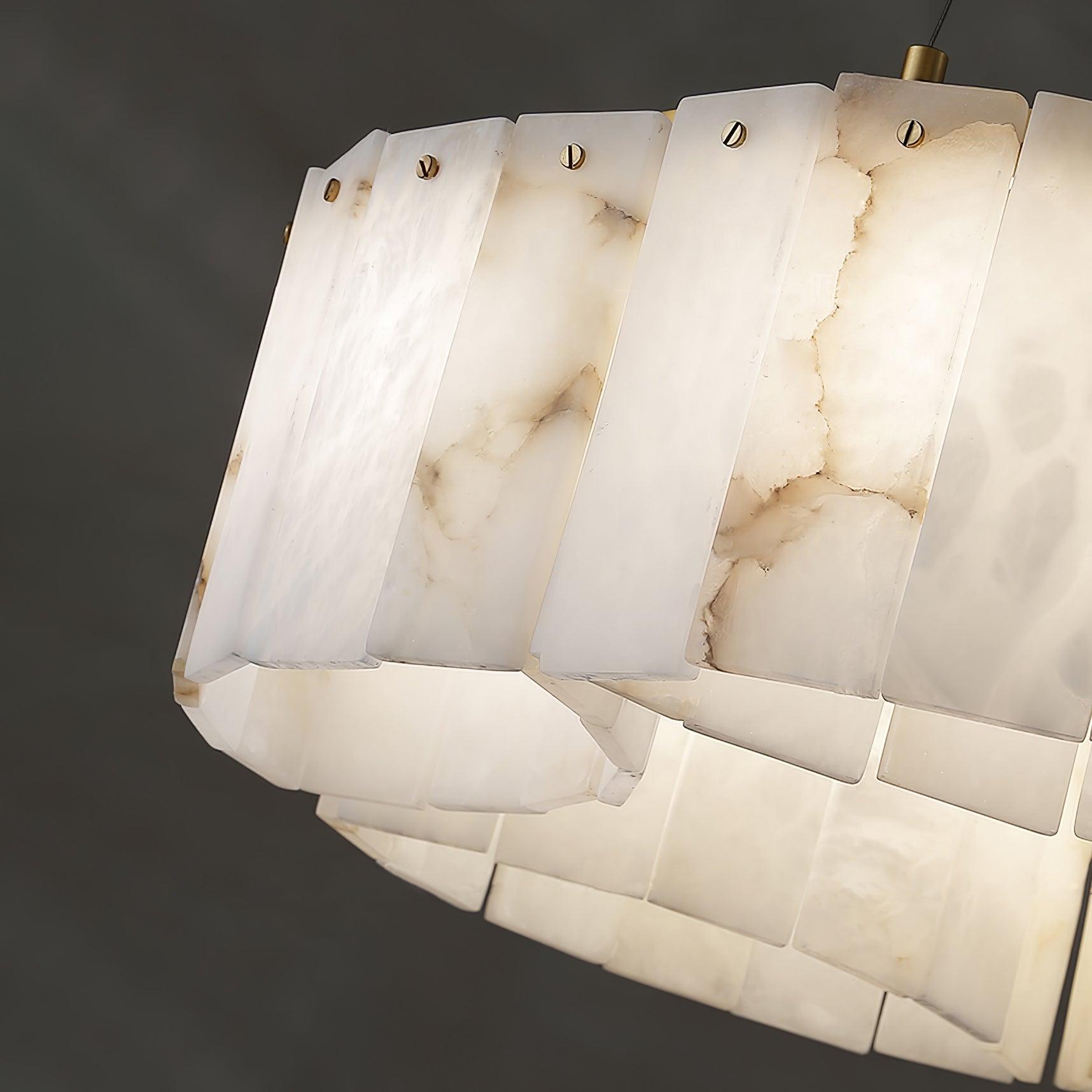 Luxe Alabaster Brass Ceiling Lamp - Cueteks