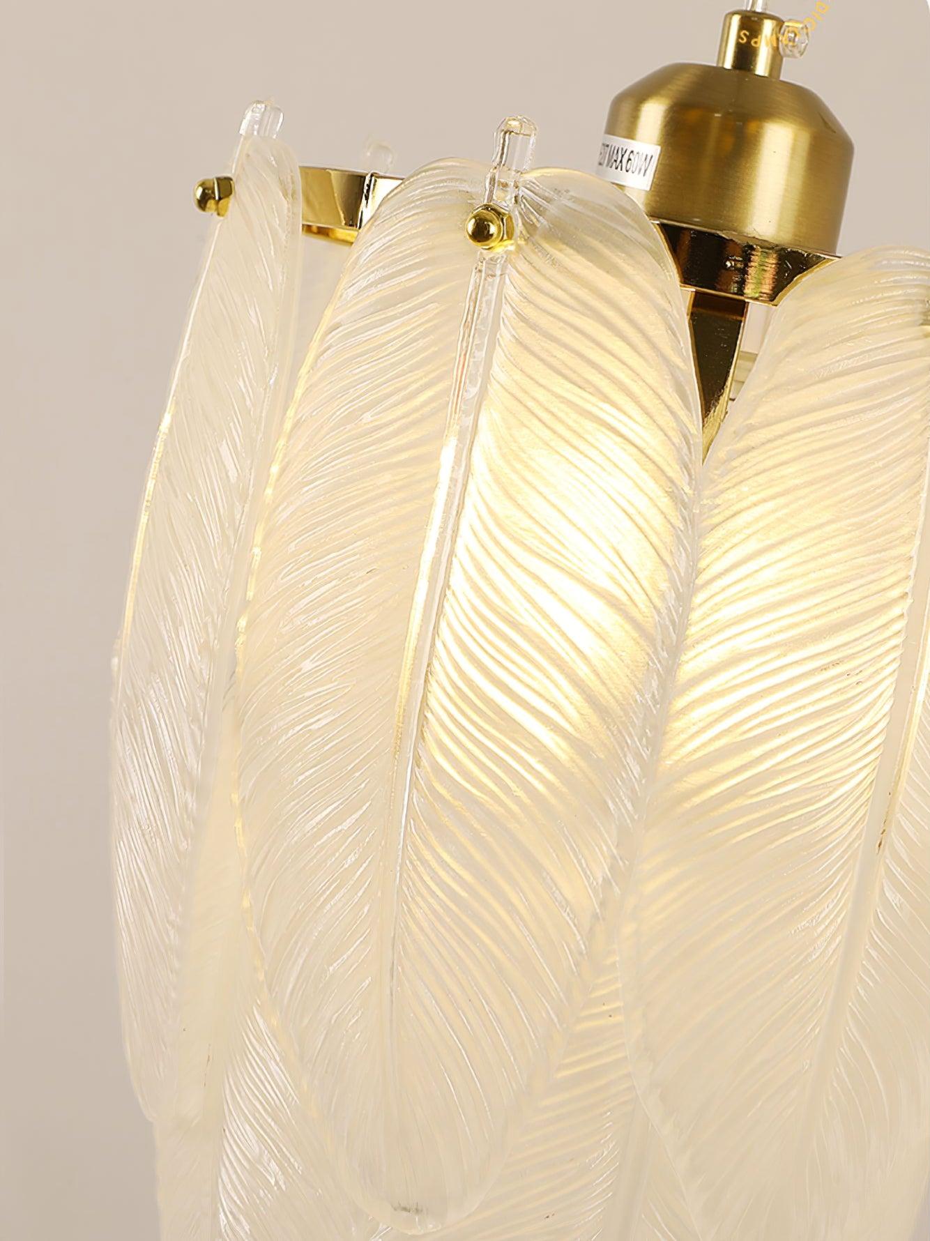 Glass Feather Pendant Light - Cueteks