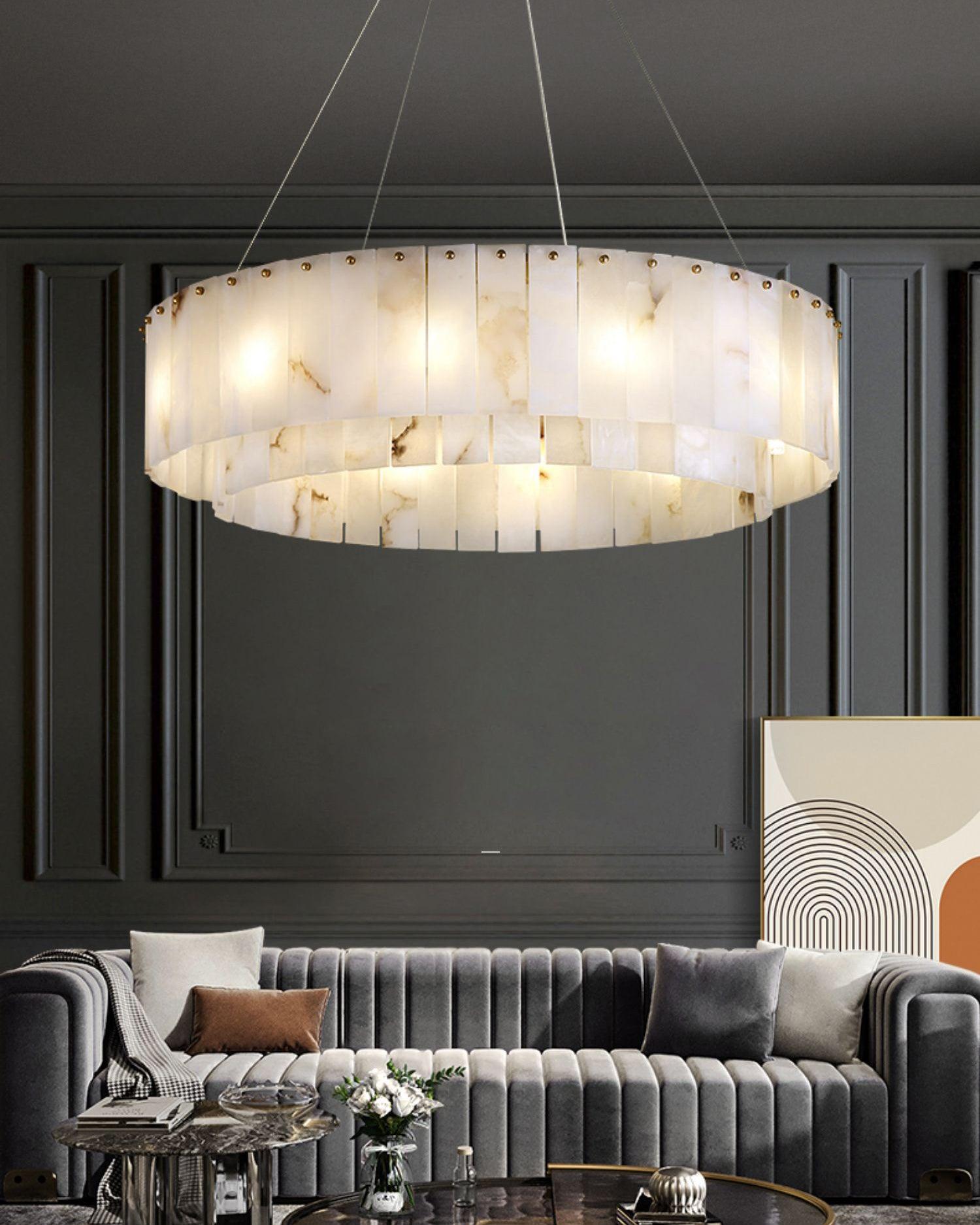 Rock Alabaster Chandelier - Cueteks