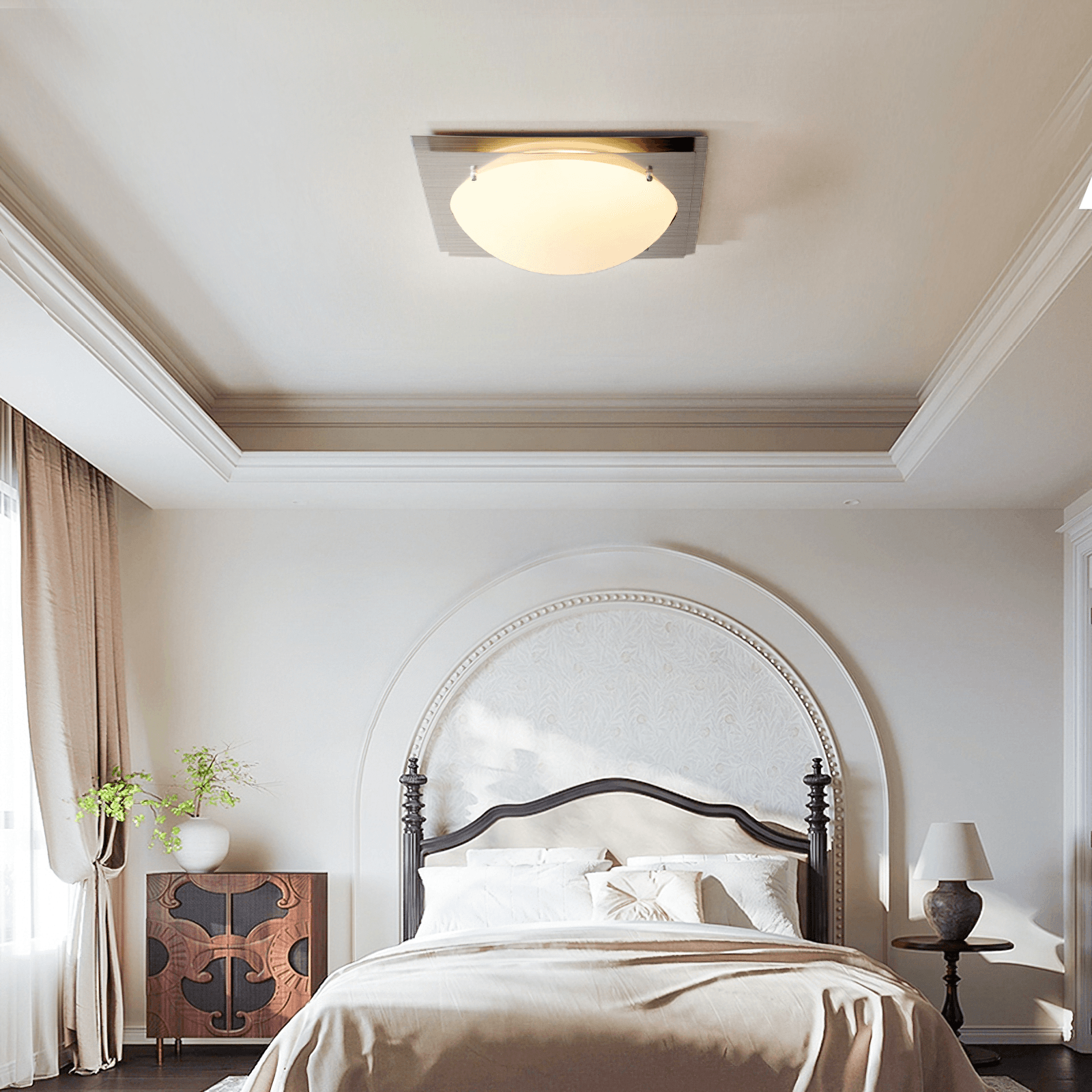 Edged Glass Ceiling Lamp - Cueteks