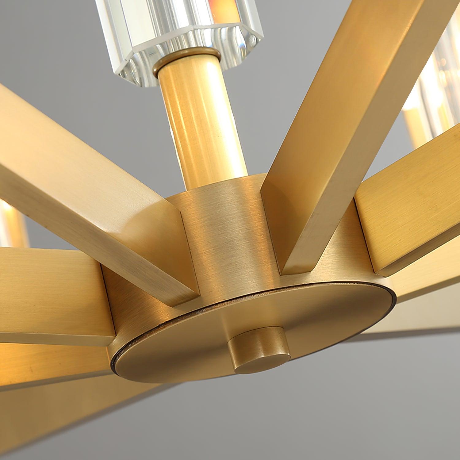 Kayla Brass Chandelier - Cueteks