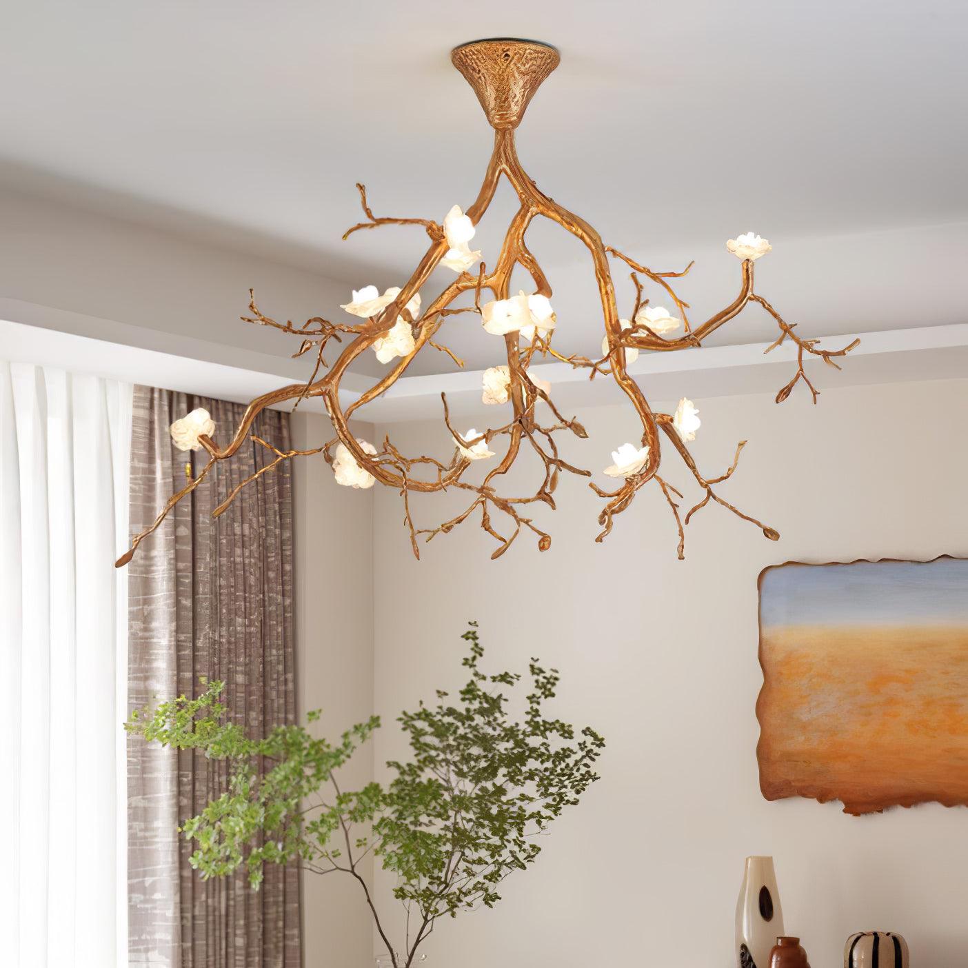 Tree Branches Flower Ceiling Lamp - Cueteks