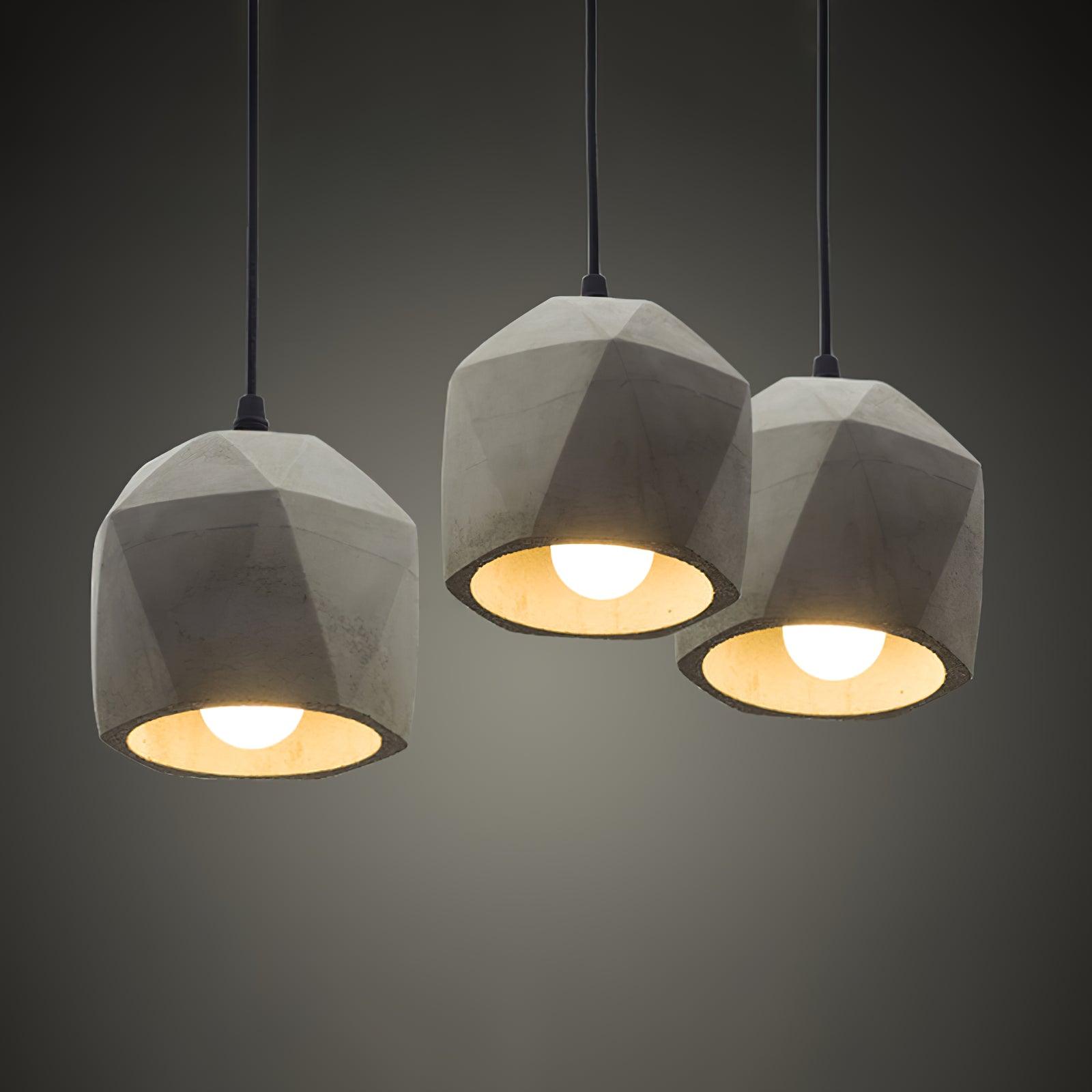 Three faceted rounded Georgia pendants