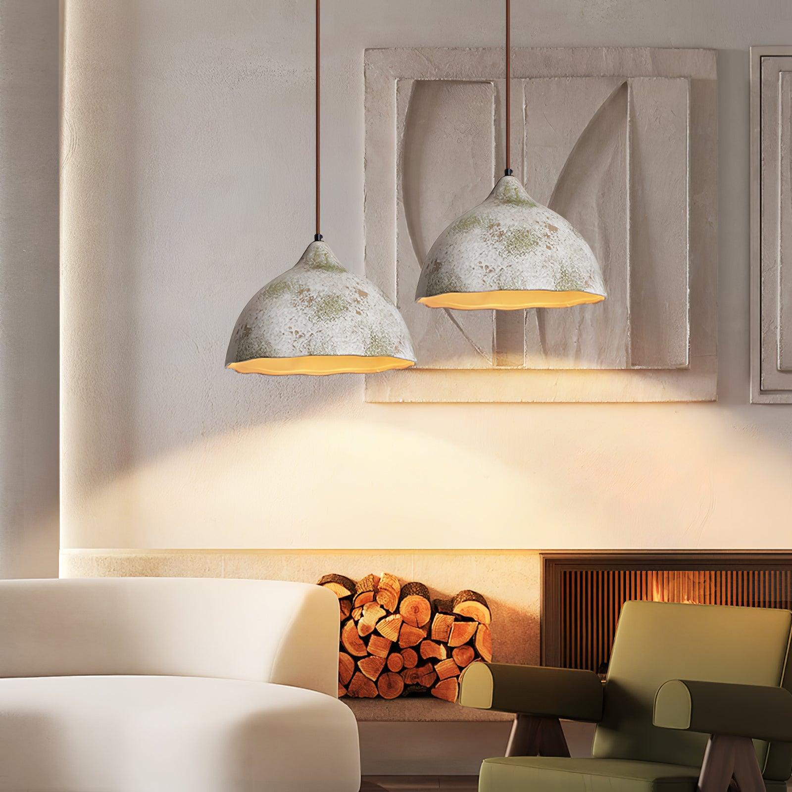 Pear Shape Ceramic Pendant Light - Cueteks
