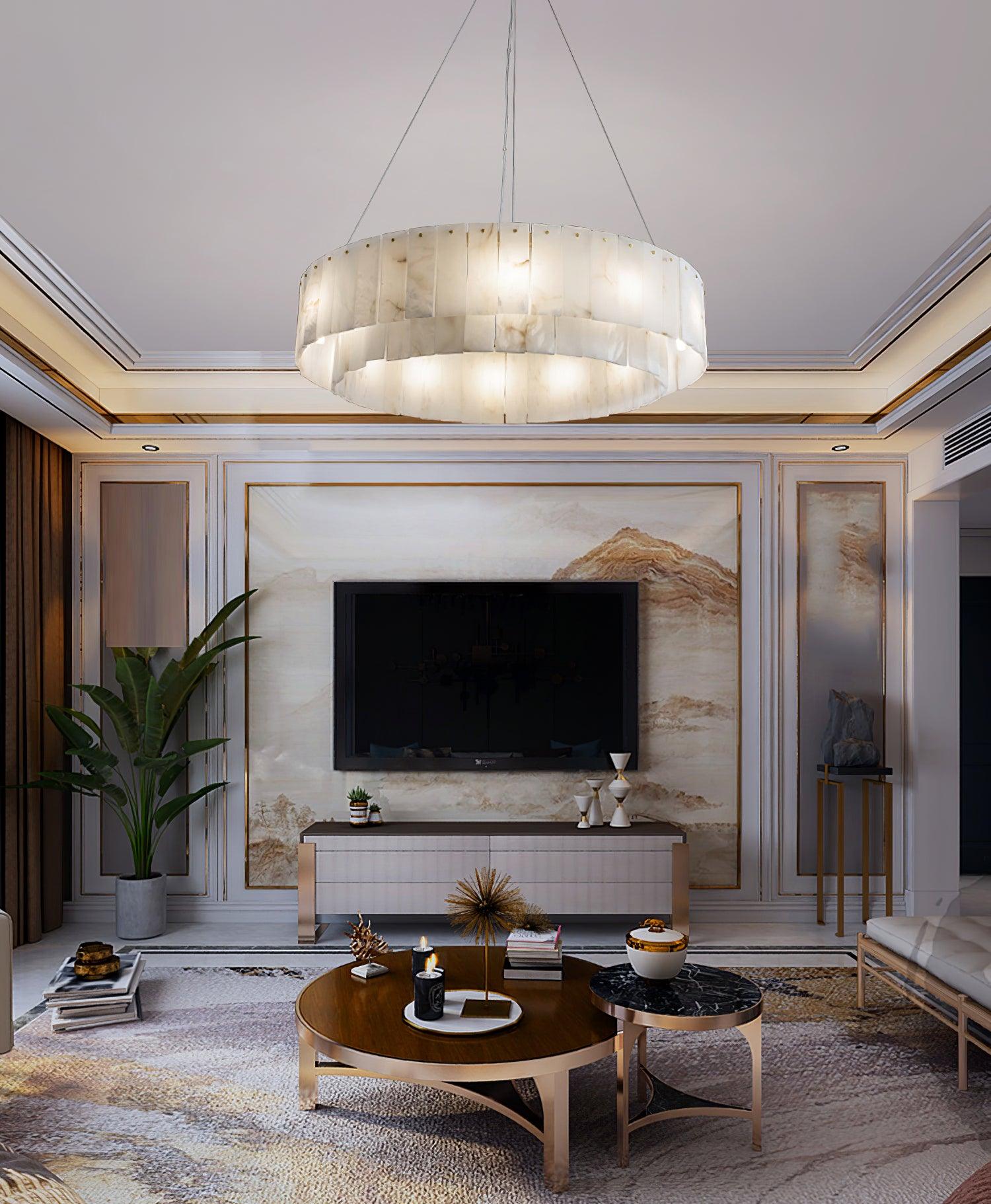 Rock Alabaster Chandelier - Cueteks