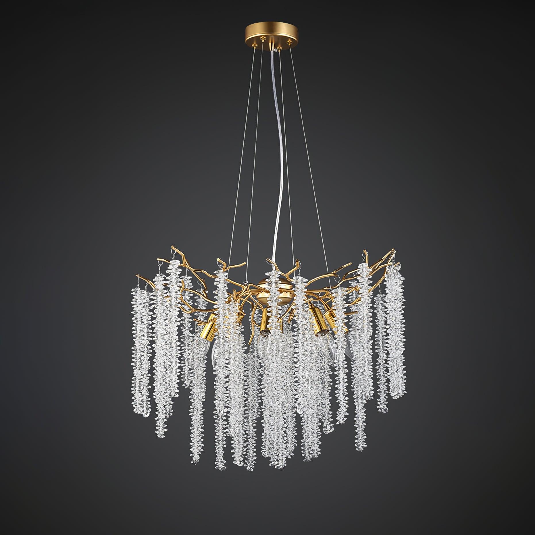 Wisteria Flower Crystal Chandelier - Cueteks