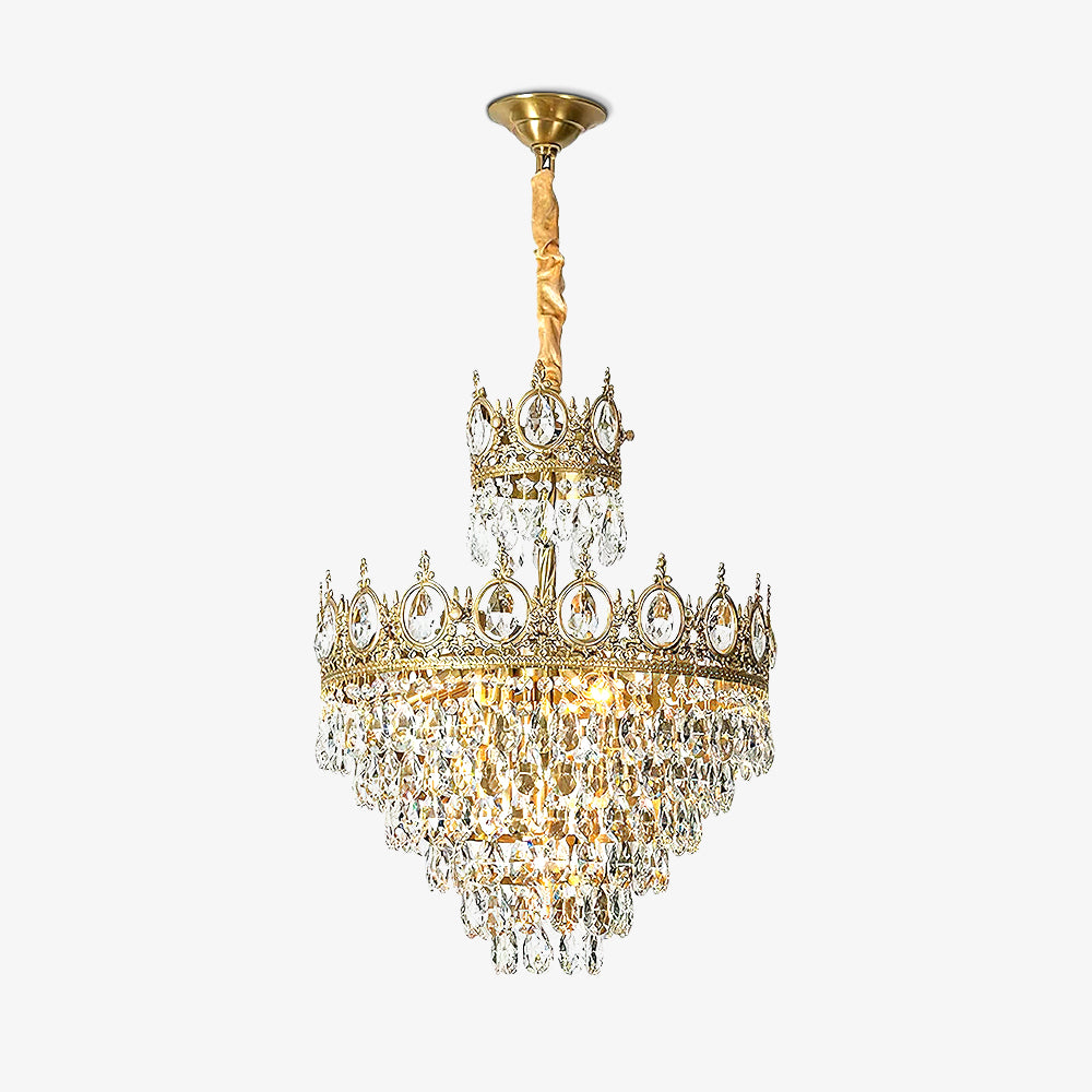 Vintage Crystal Chandelier - Cueteks