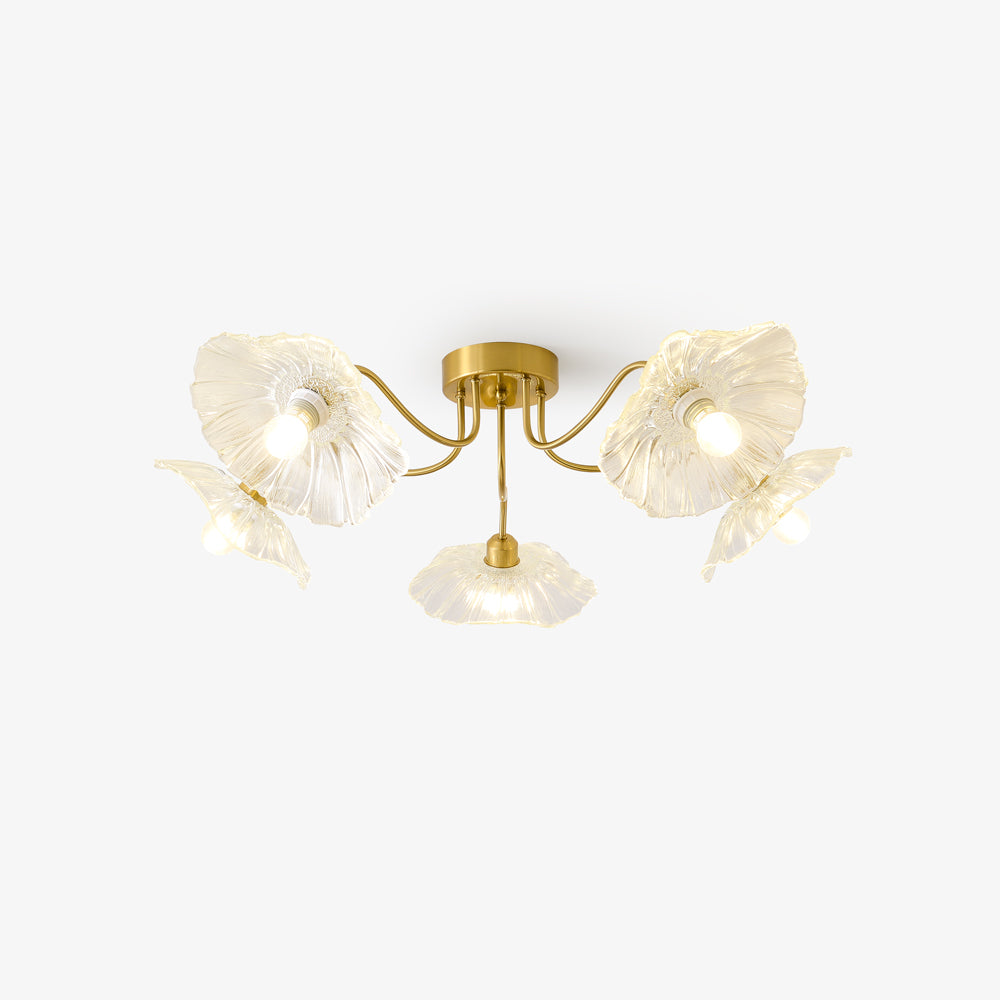 Lotus Leaf Glass Ceiling Lamp - Cueteks