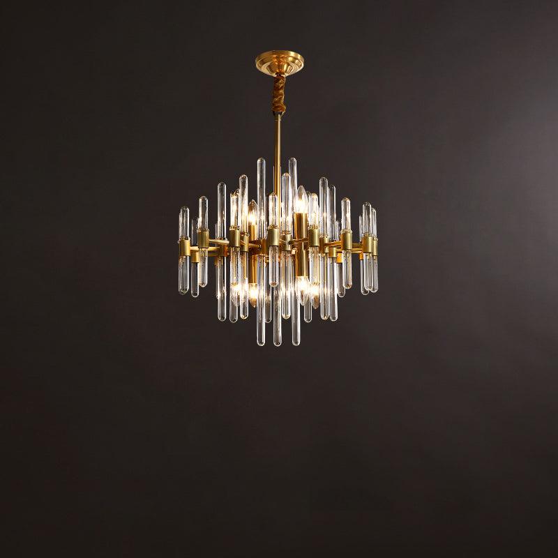 Vintage Antique Brass Chandelier - Cueteks