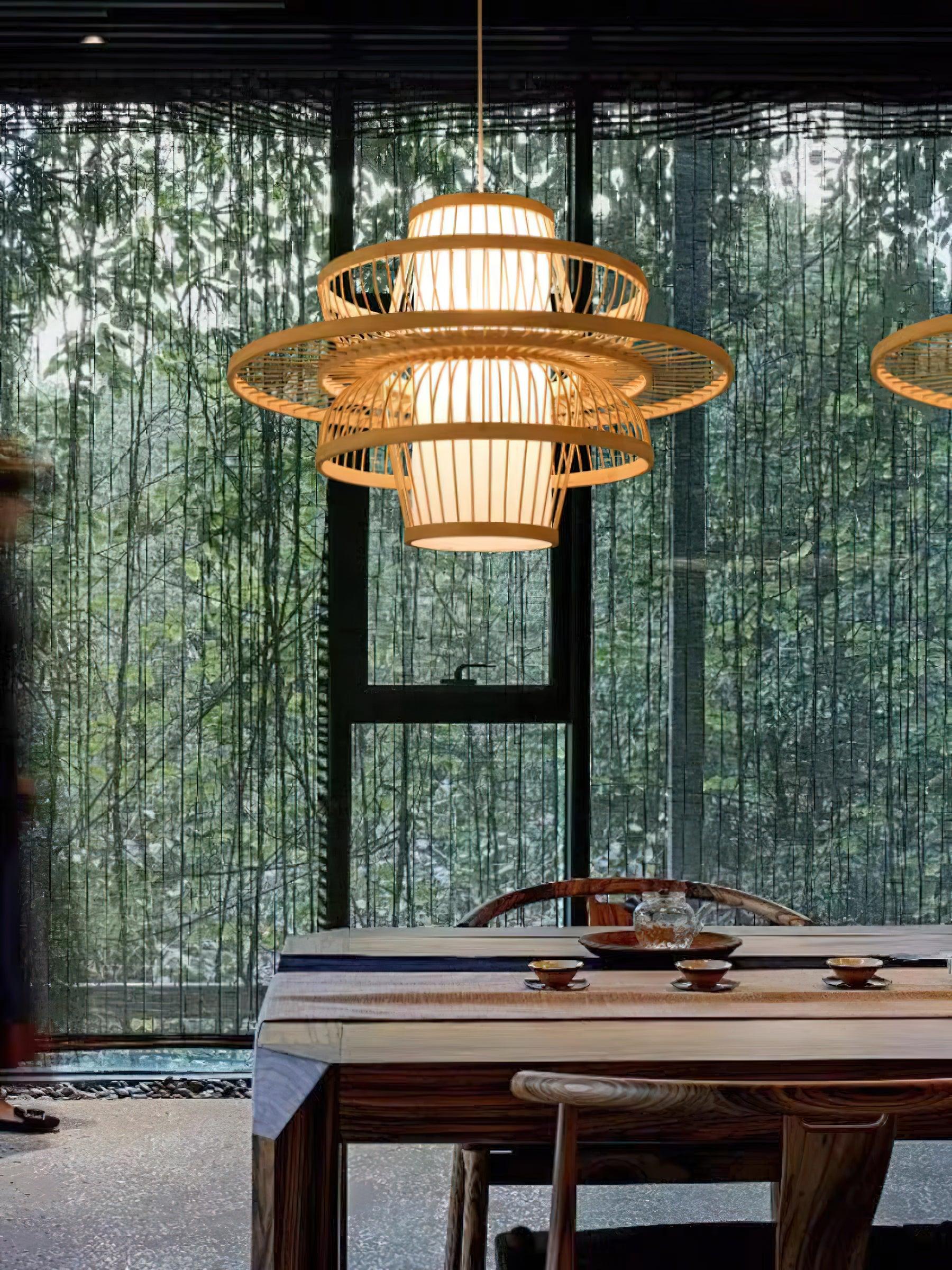 Handmade Sigyn Bamboo Pendant Lamp - Cueteks