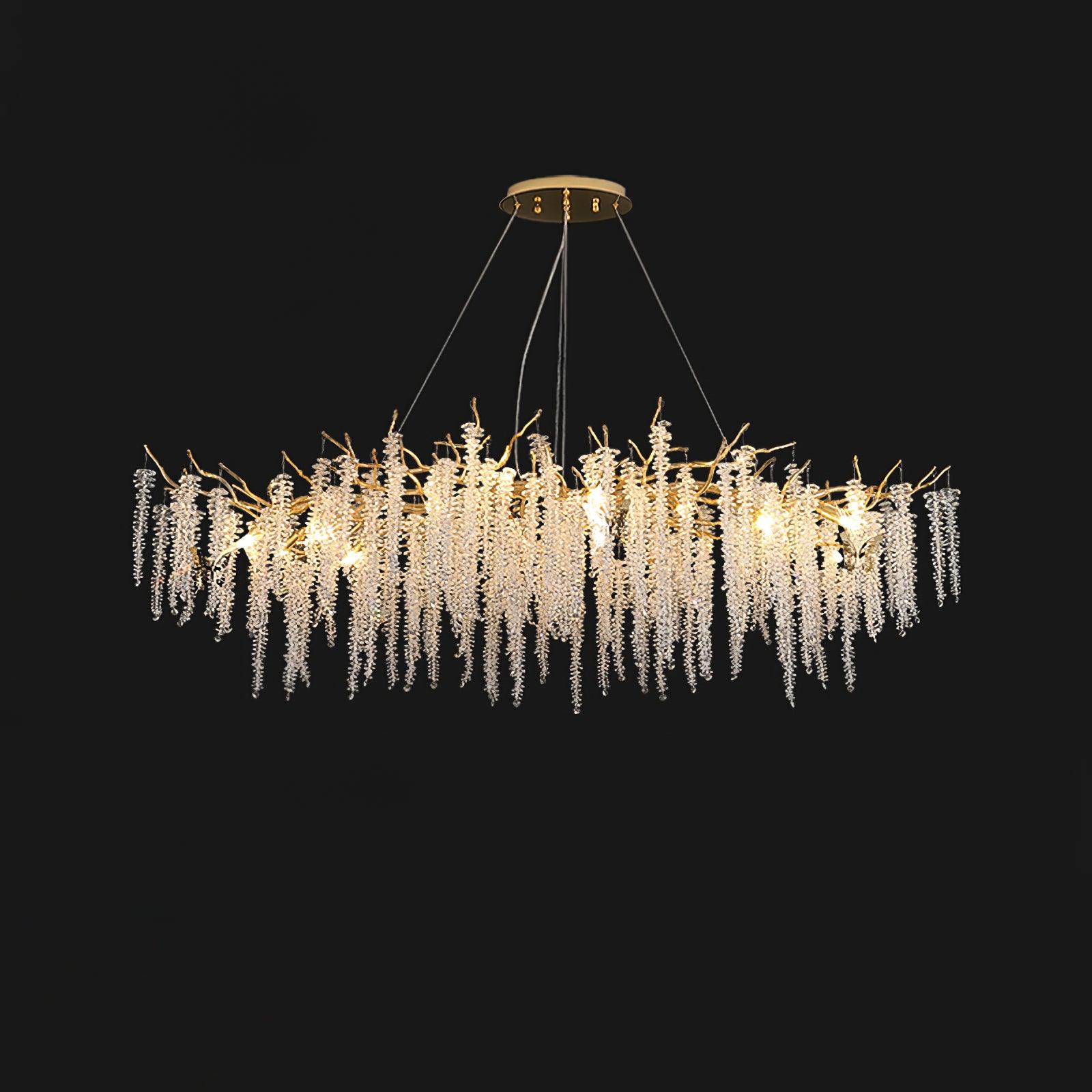 Wisteria Flower Crystal Chandelier - Cueteks