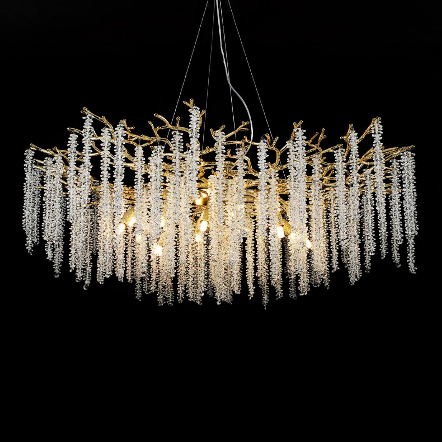 Wisteria Flower Crystal Chandelier - Cueteks