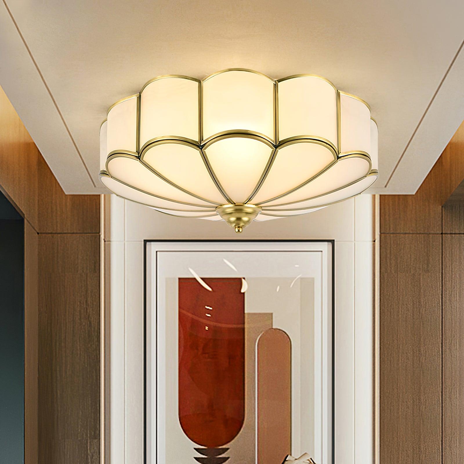Flower Shape Glass Recessed Ceiling Light - Cueteks