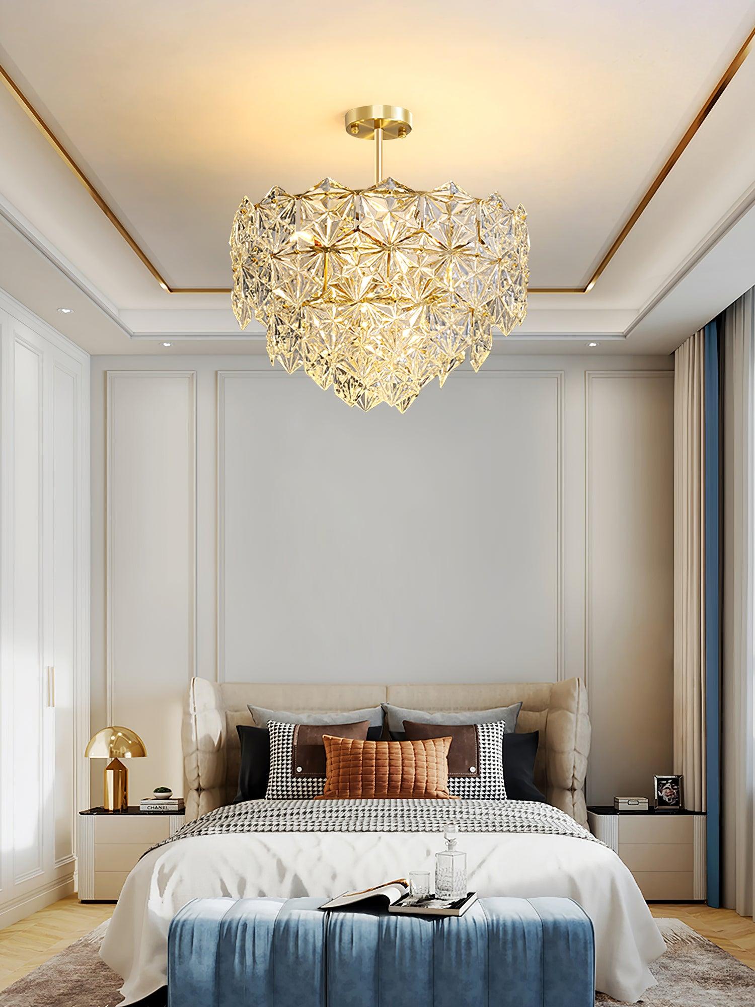 Snowflake Glass Chandelier - Cueteks