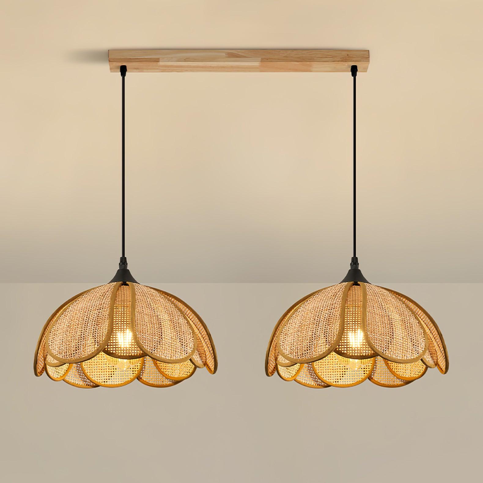 Bloom Rattan Pendant Lamp - Cueteks