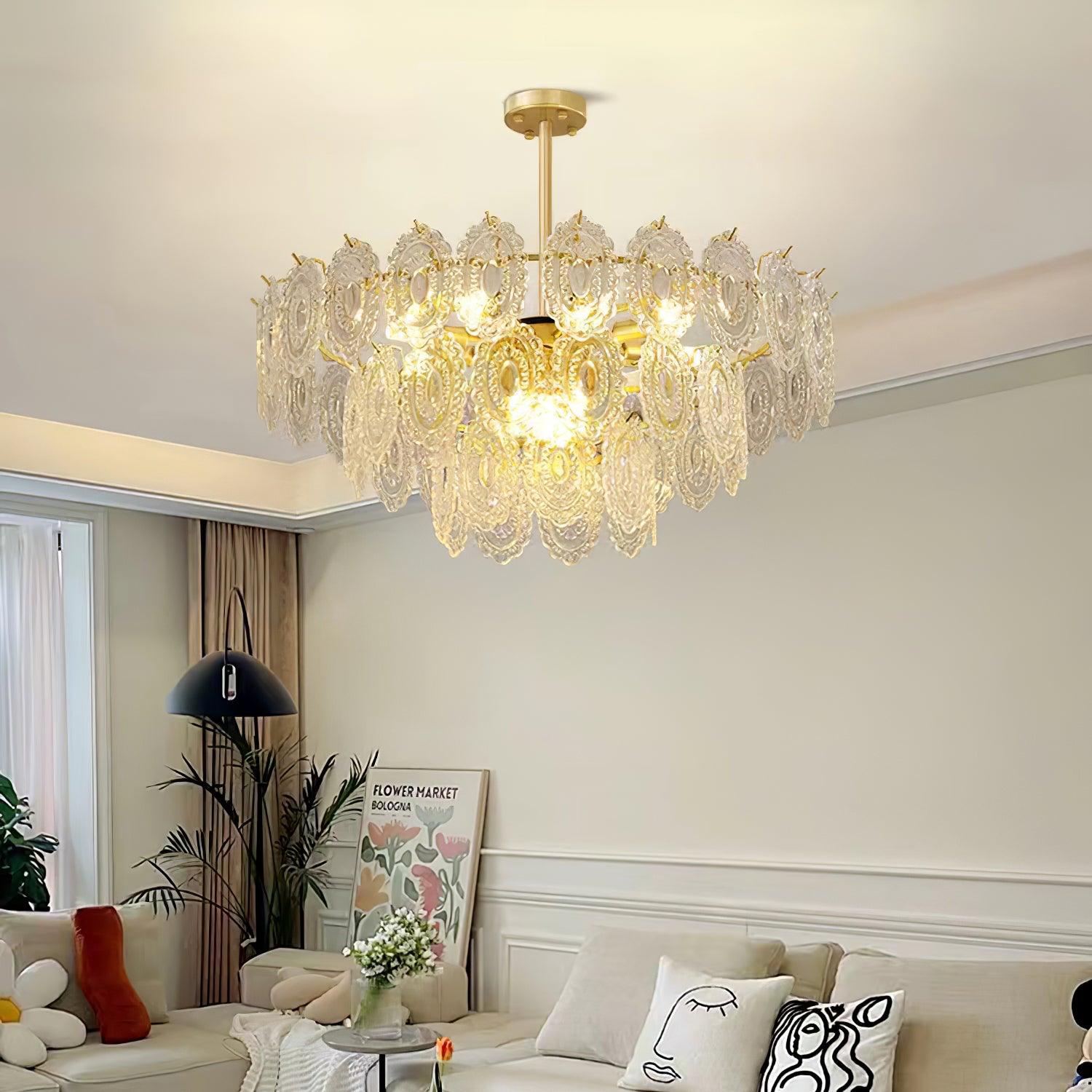 Wave Glass Chandelier - Cueteks