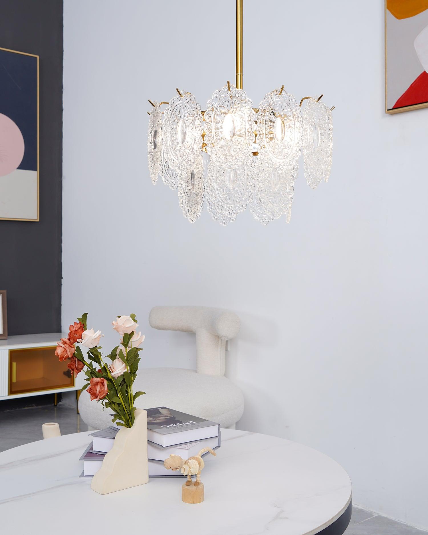 Wave Glass Chandelier - Cueteks