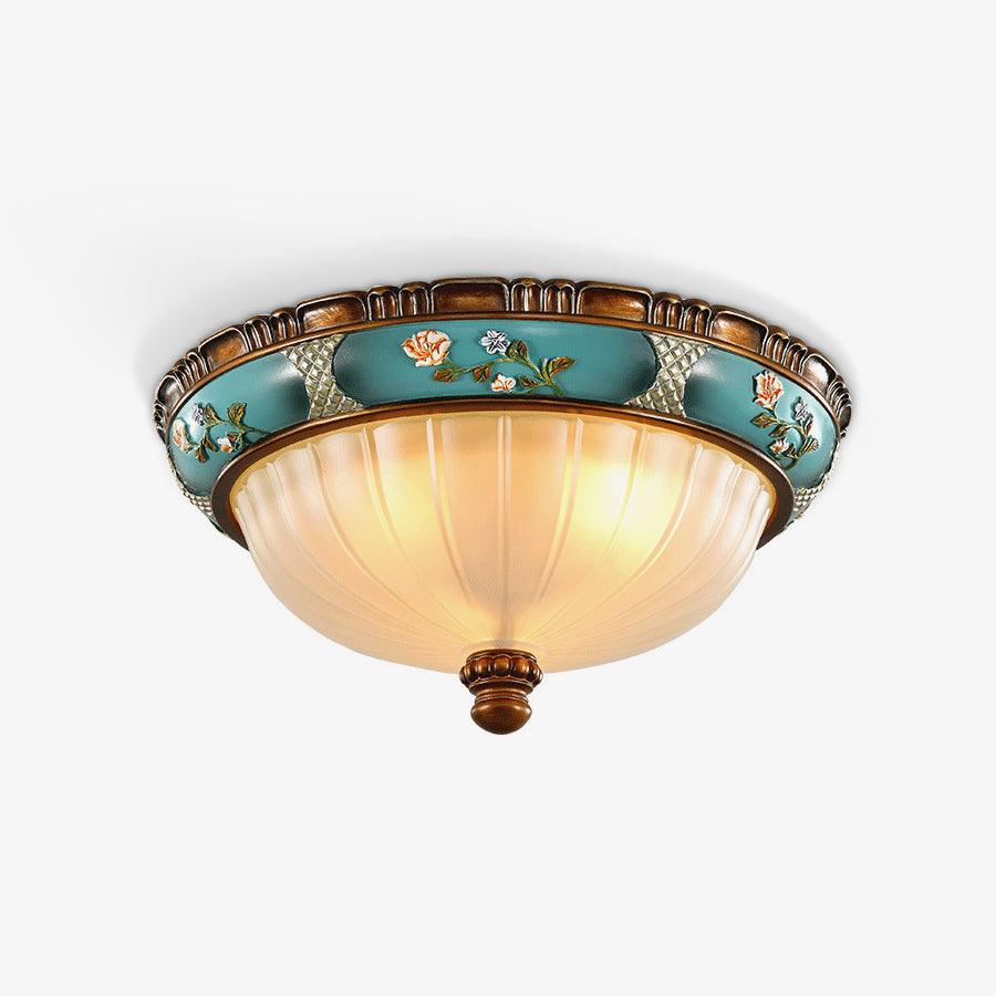 Retro Floral Resin Recessed Ceiling Light - Cueteks