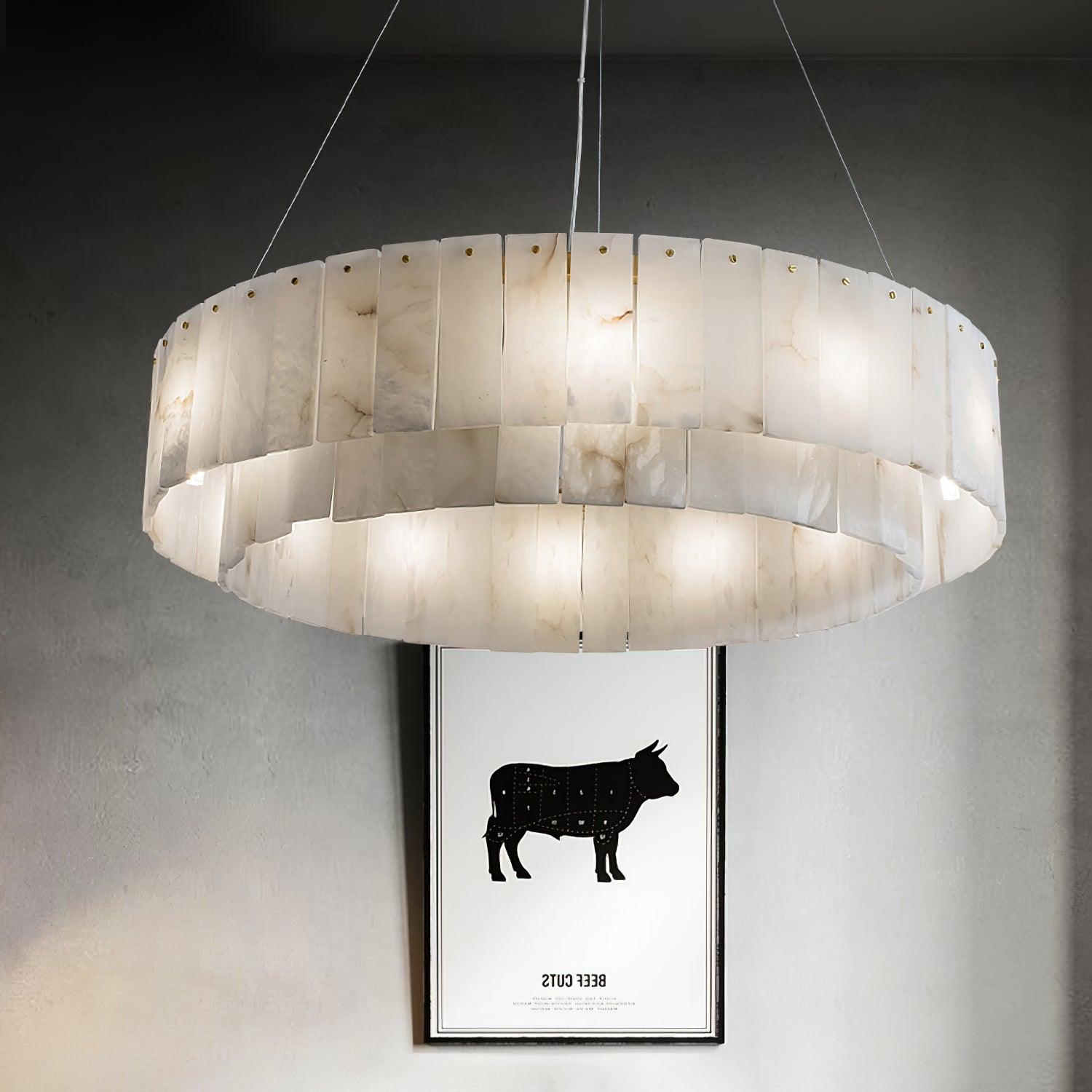 Rock Alabaster Chandelier - Cueteks