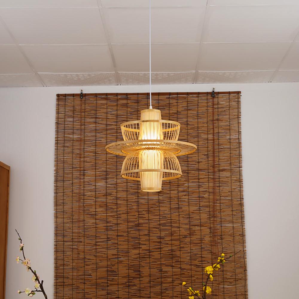 Handmade Sigyn Bamboo Pendant Lamp - Cueteks