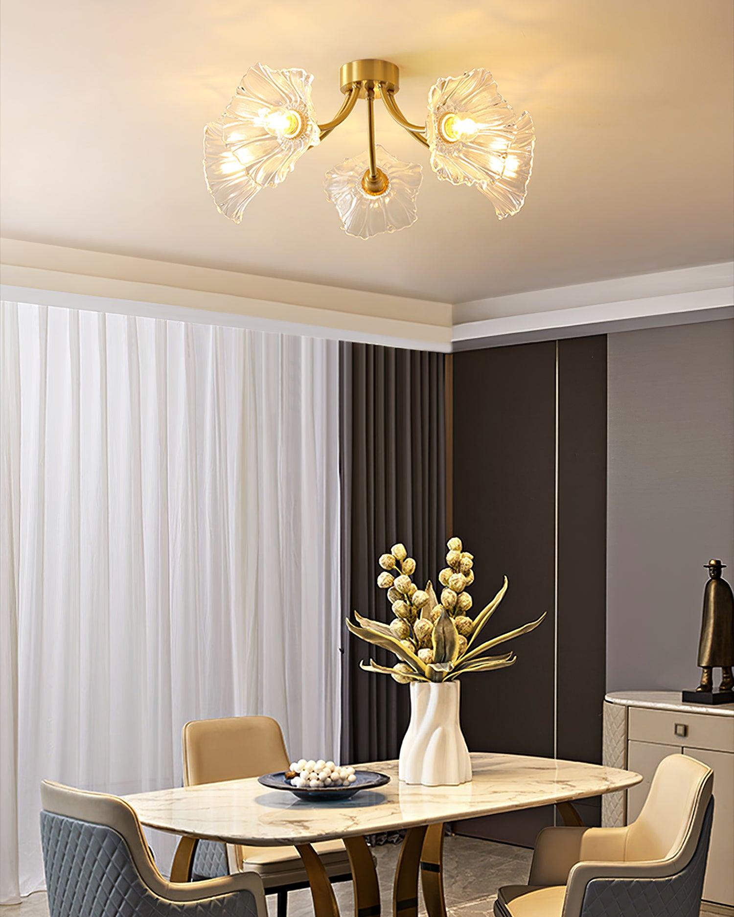 Kalin Flower Glass Ceiling Lamp - Cueteks