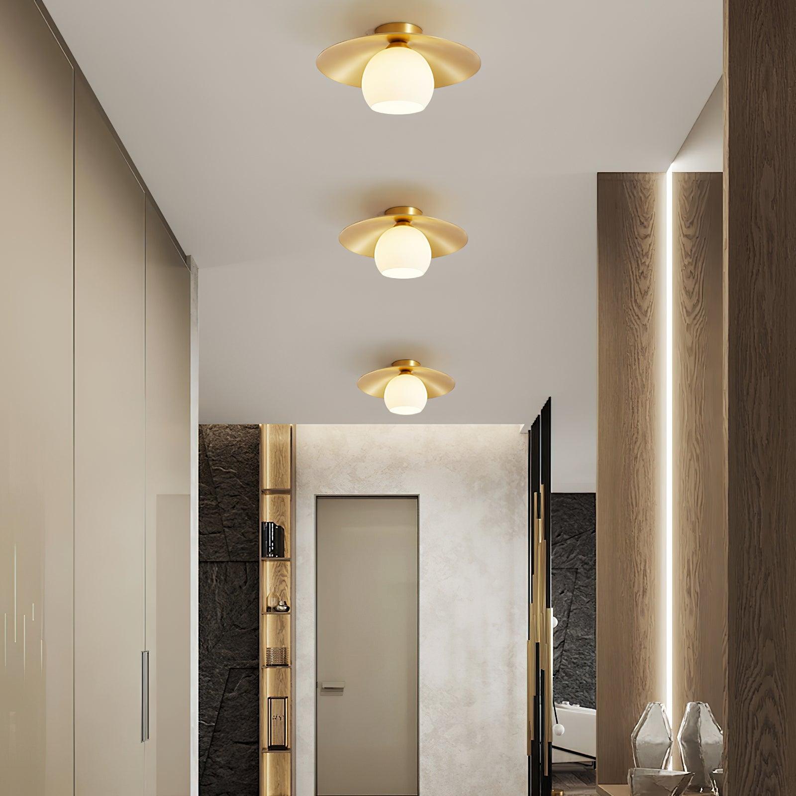 Brass Cap Ceiling Lamp - Cueteks