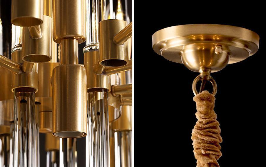 Vintage Antique Brass Chandelier - Cueteks