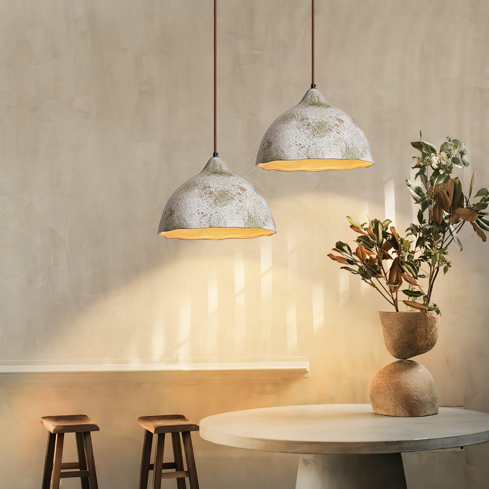 Pear Shape Ceramic Pendant Light - Cueteks