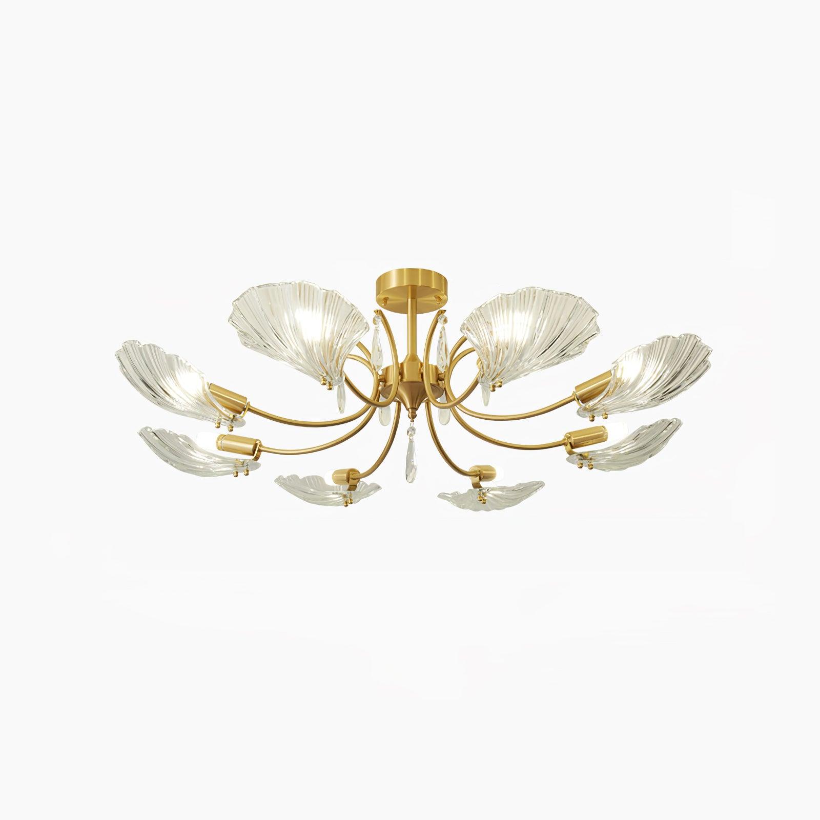 Shell Brass Ceiling Lamp - Cueteks