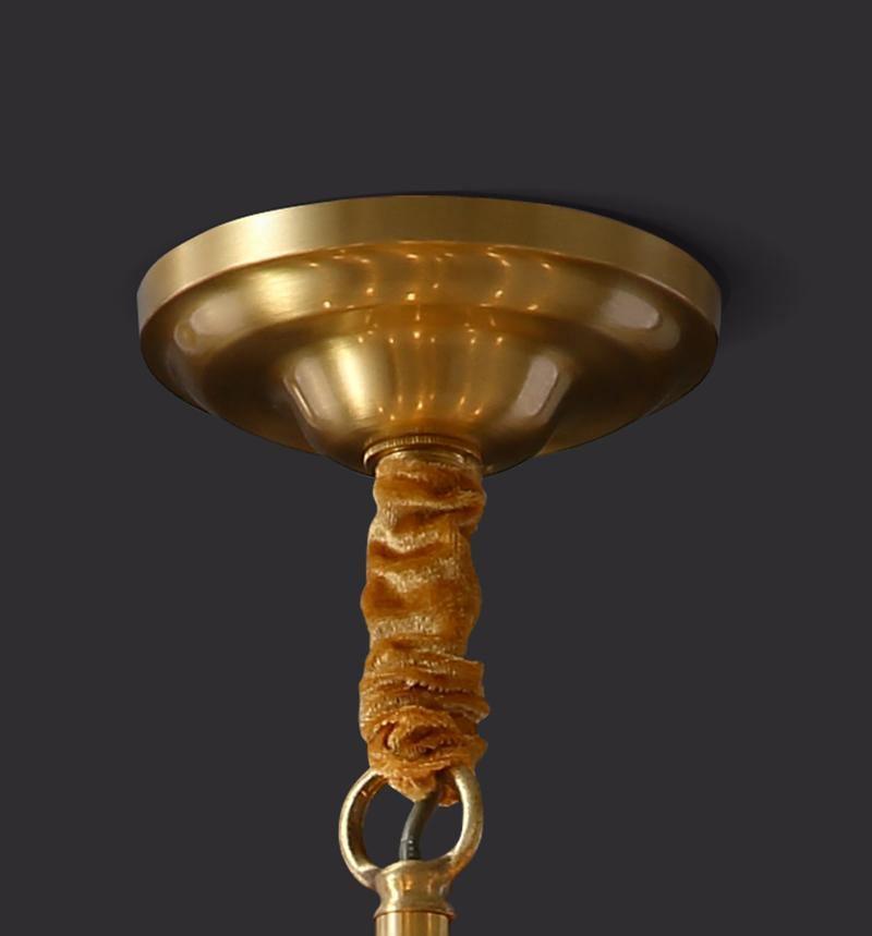 Vintage Antique Brass Chandelier - Cueteks