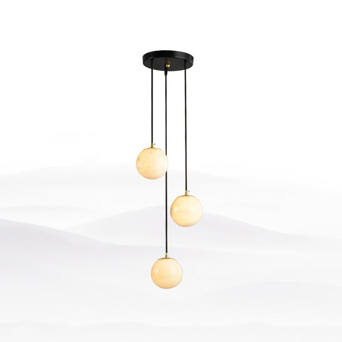 Alabaster Balls Cluster Chandelier - Cueteks
