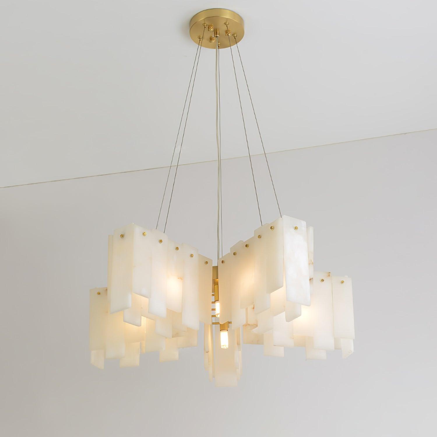 Alabaster Cascade Tiered Chandelier - Cueteks
