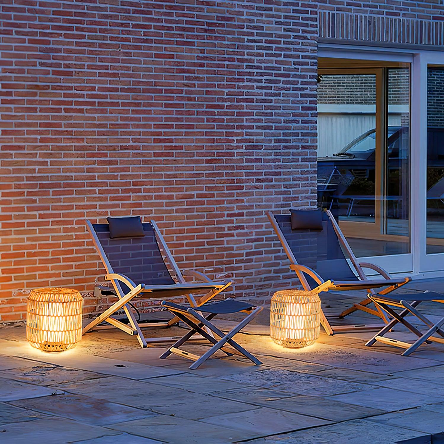 Woven Rattan Outdoor Lamp - Cueteks