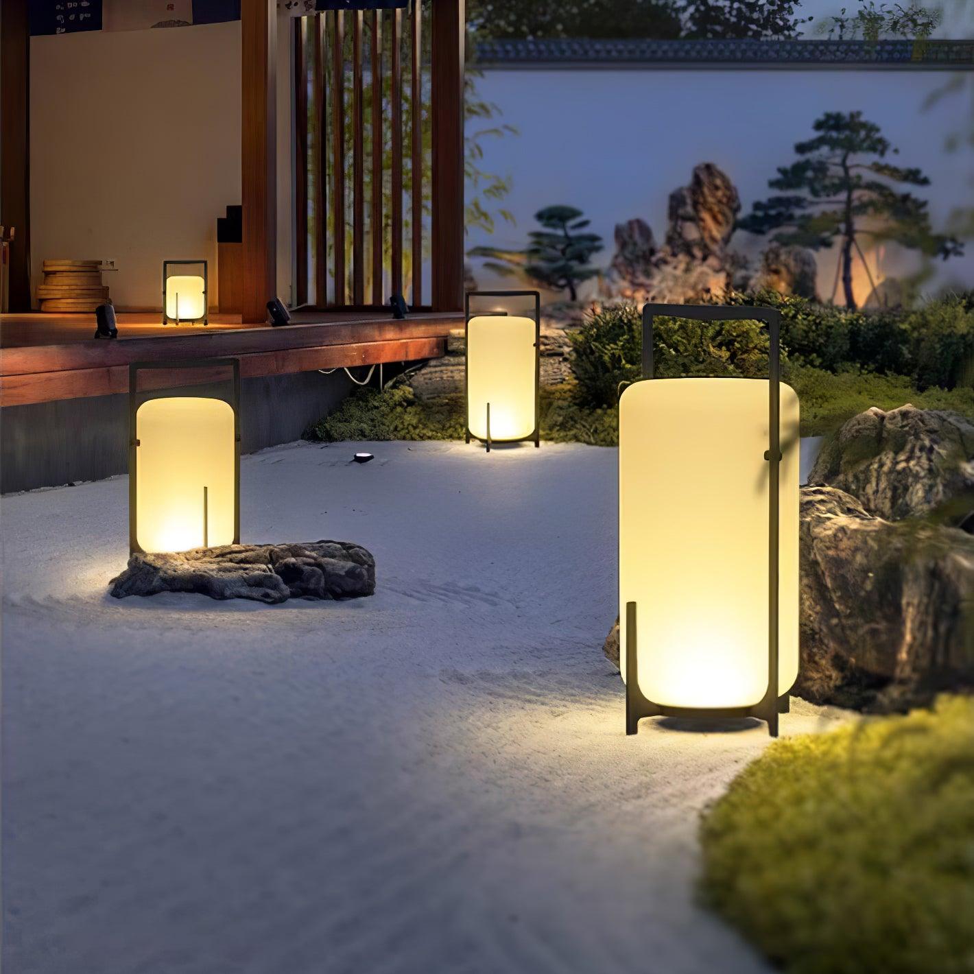 Black Twilight Lantern Table Lamp - Cueteks