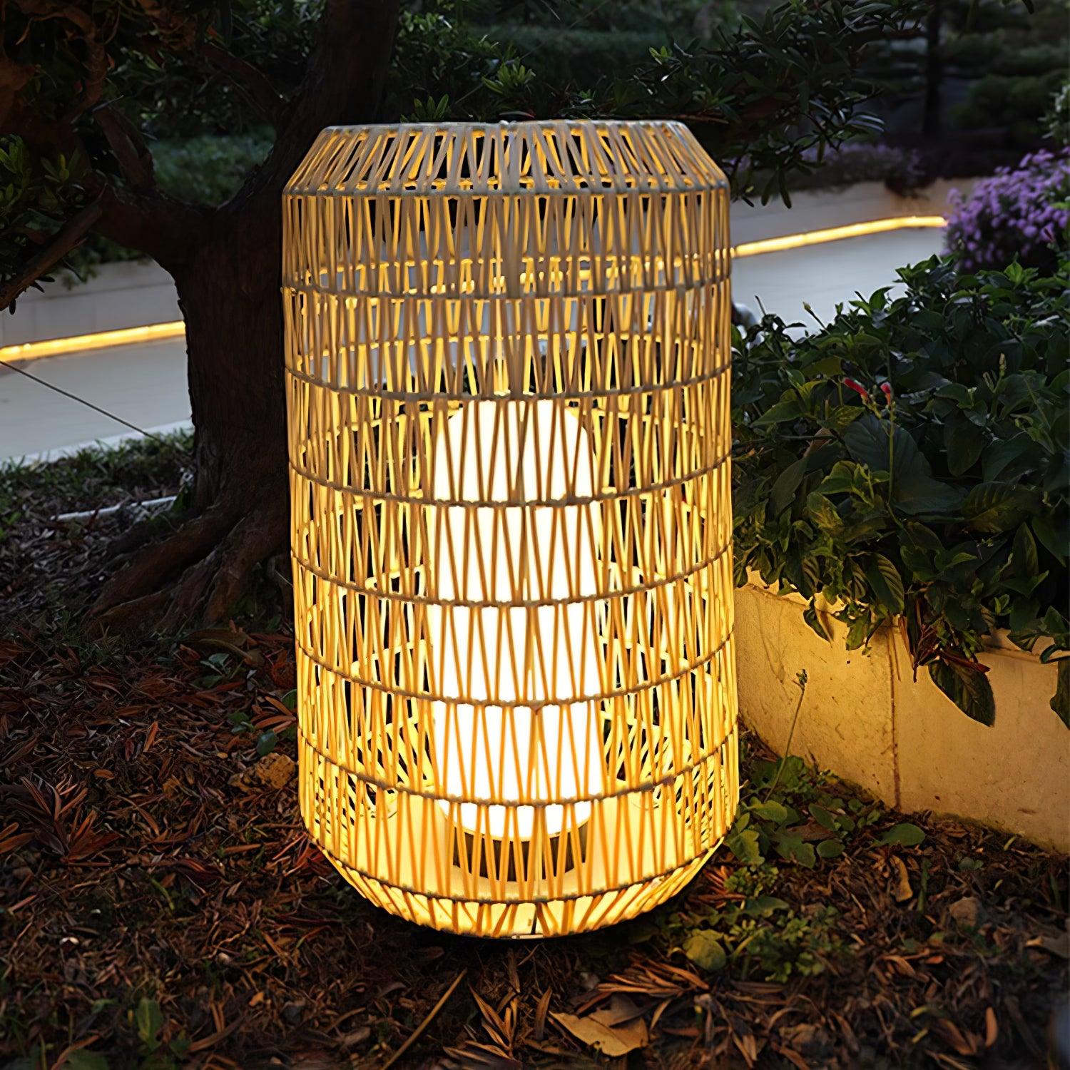 Woven Rattan Outdoor Lamp - Cueteks