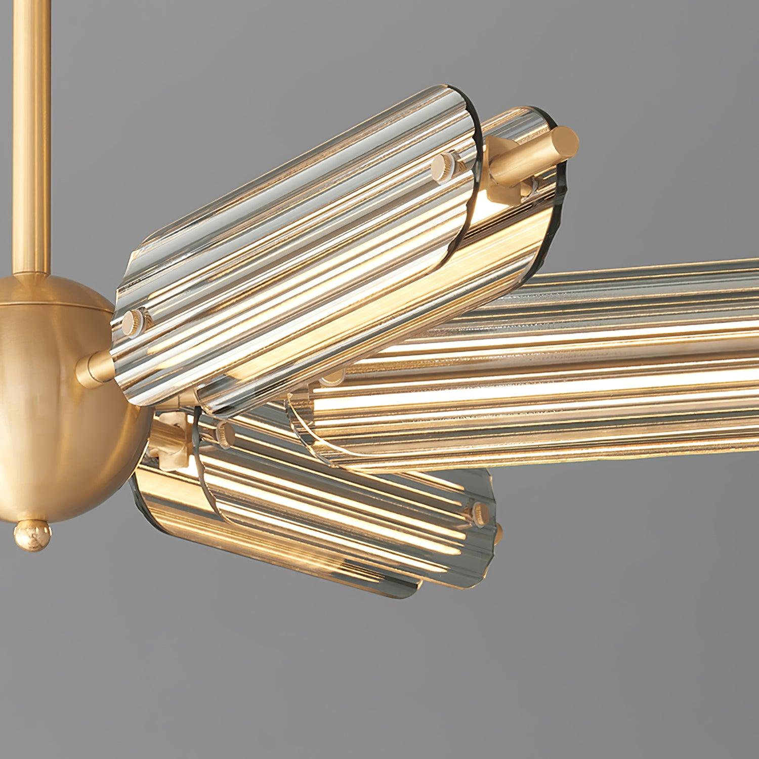 Sputnik Brass Chandelier - Cueteks