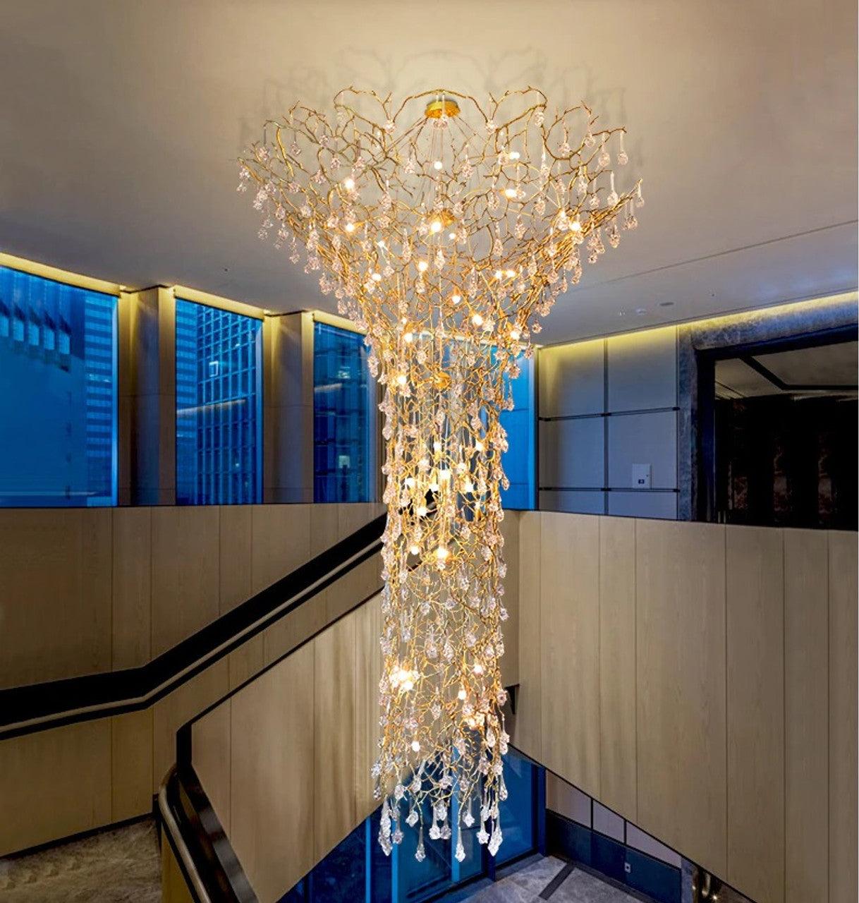 Tree Branch Staircase Chandelier - Cueteks
