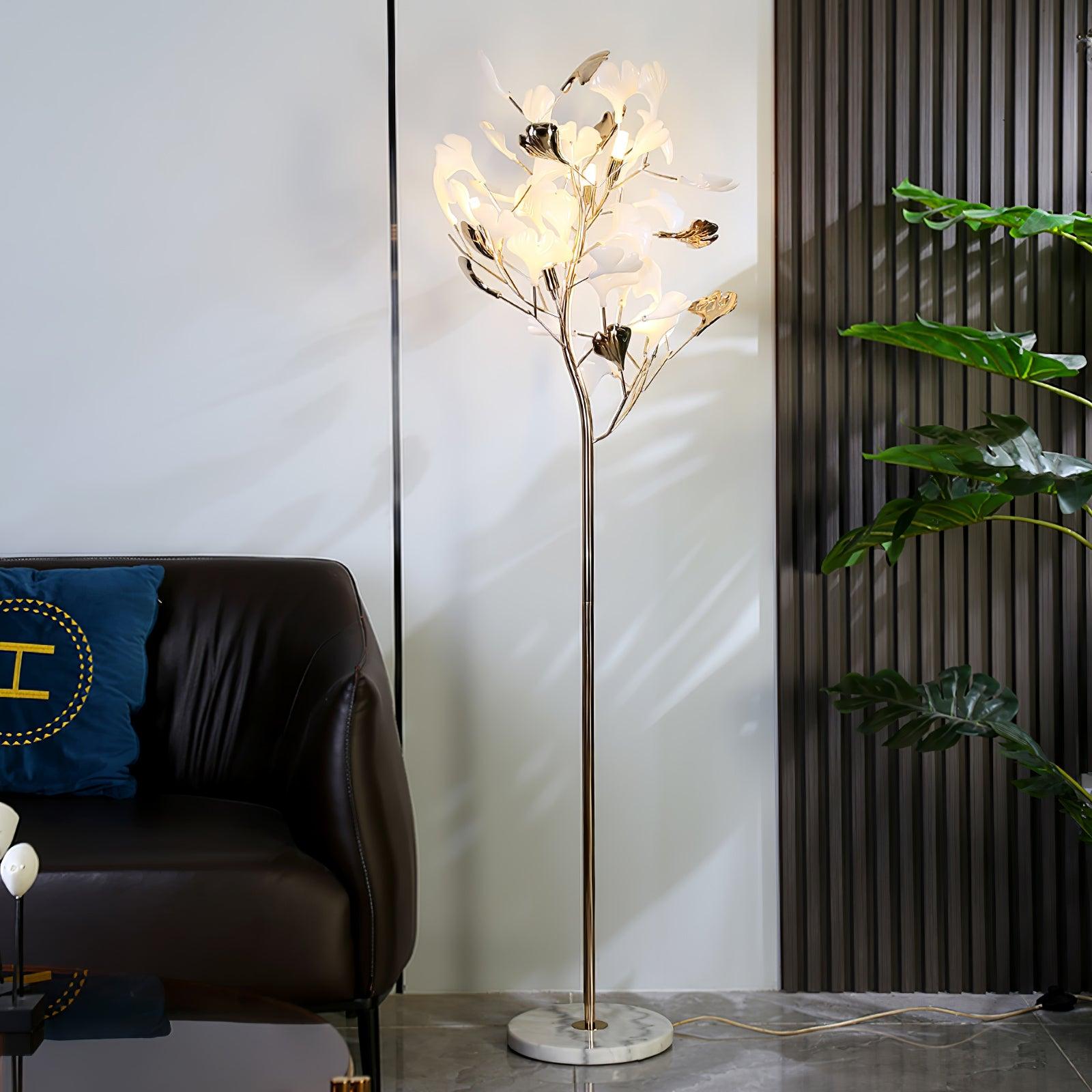 Gingko Leaf Floor Lamp - Cueteks
