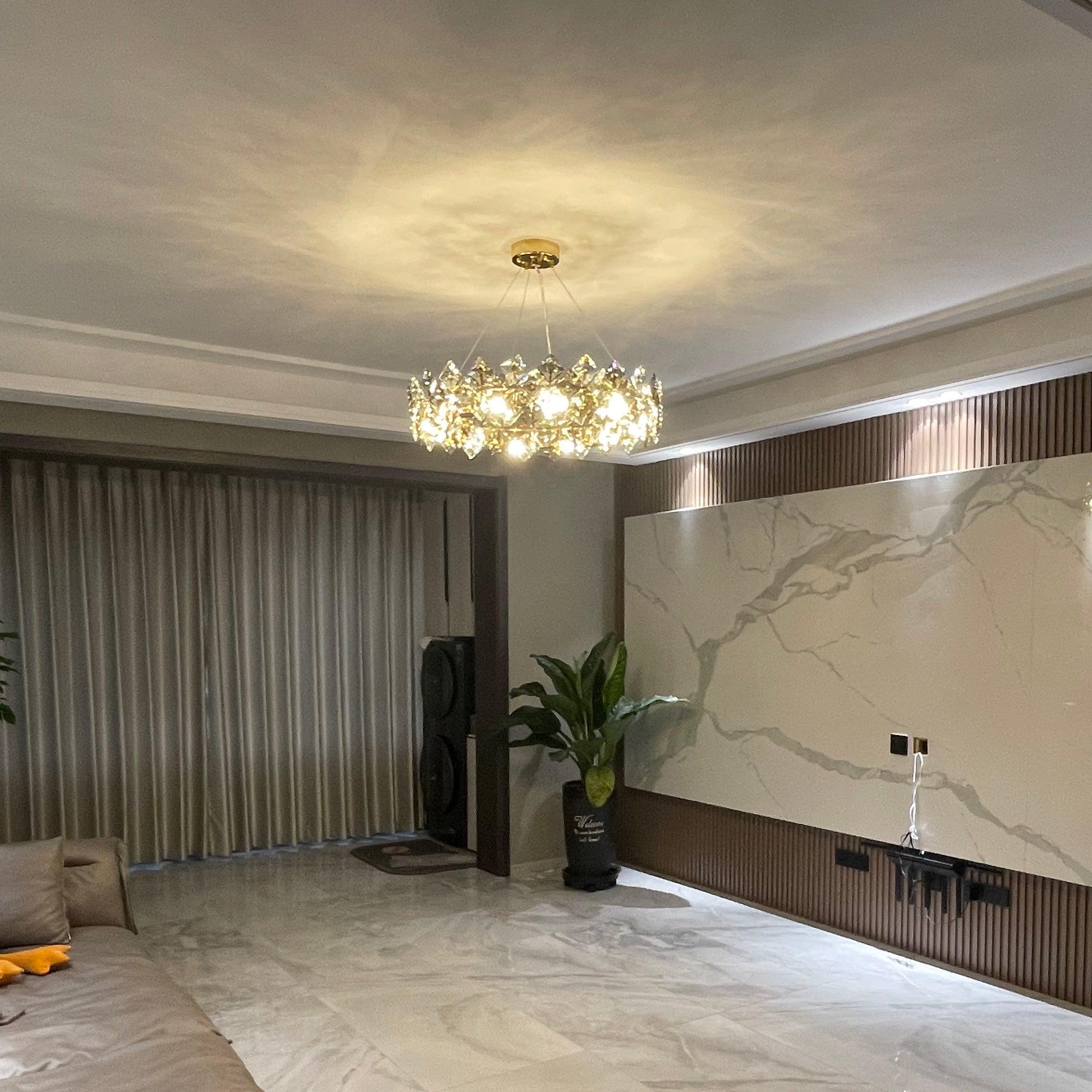 Scale Crystal Round Chandelier - Cueteks