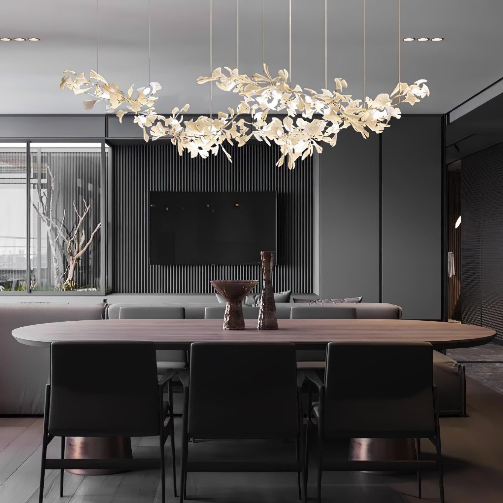 Double Layer Combination Gingko Chandelier - Cueteks