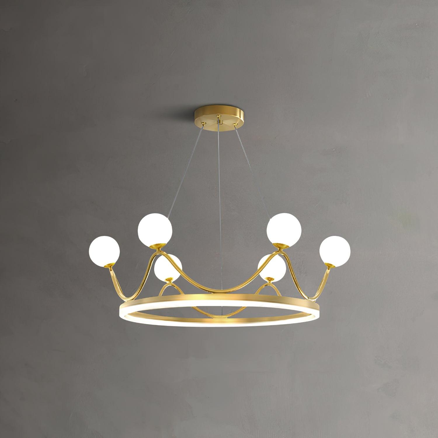 Crown Brass Chandelier - Cueteks