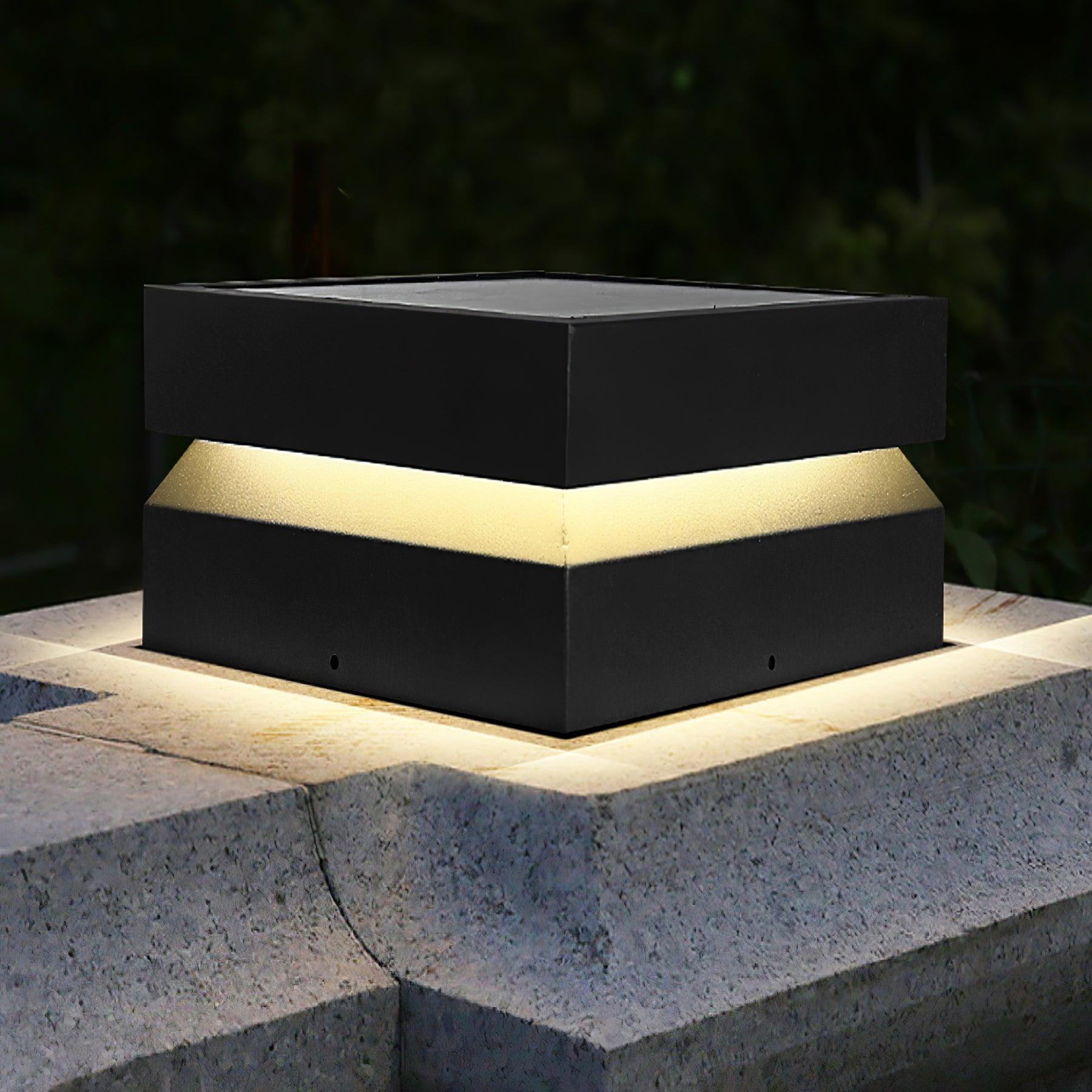 Solar Power Square Post Light - Cueteks