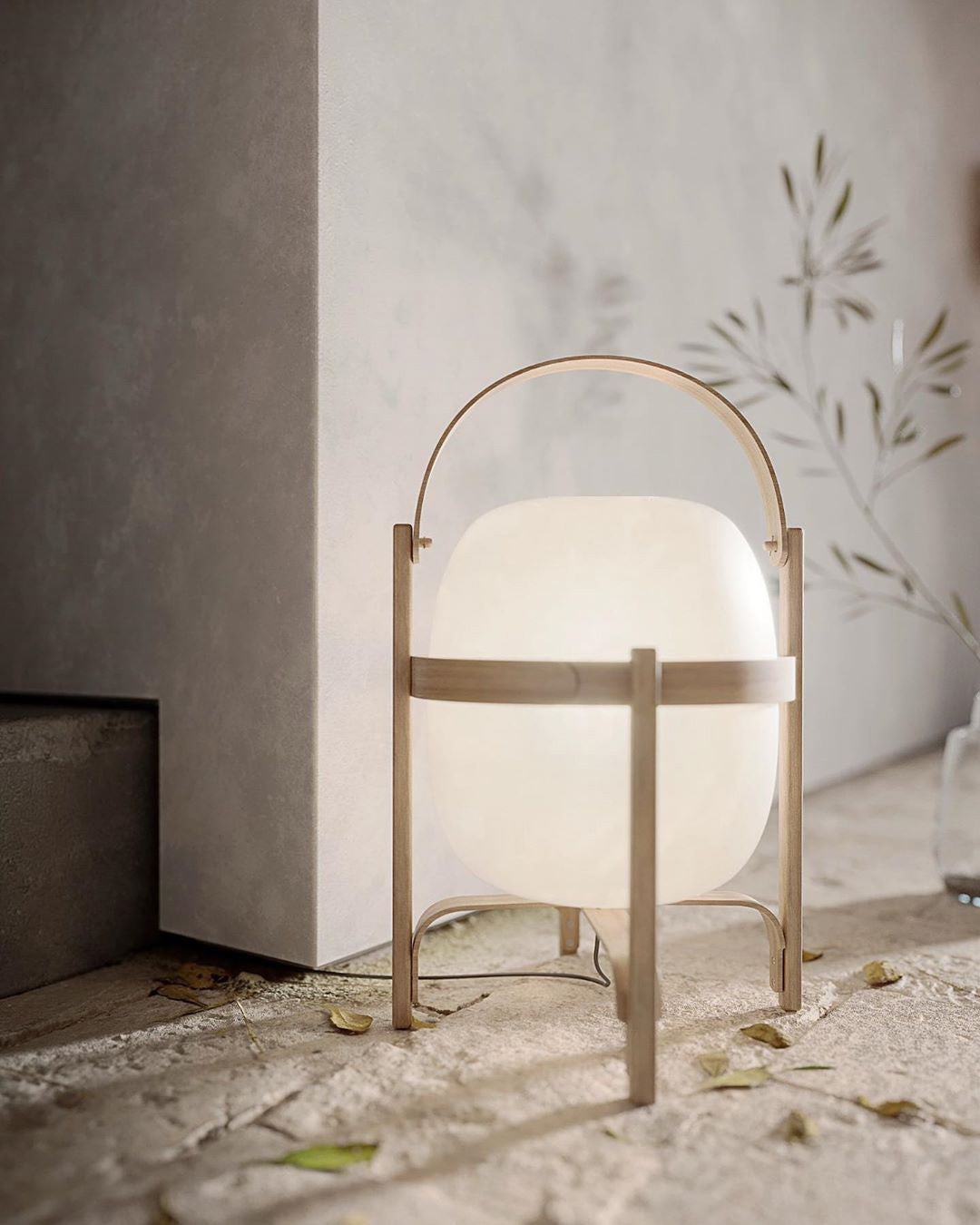 Portable Lantern Glass Table Lamp - Cueteks
