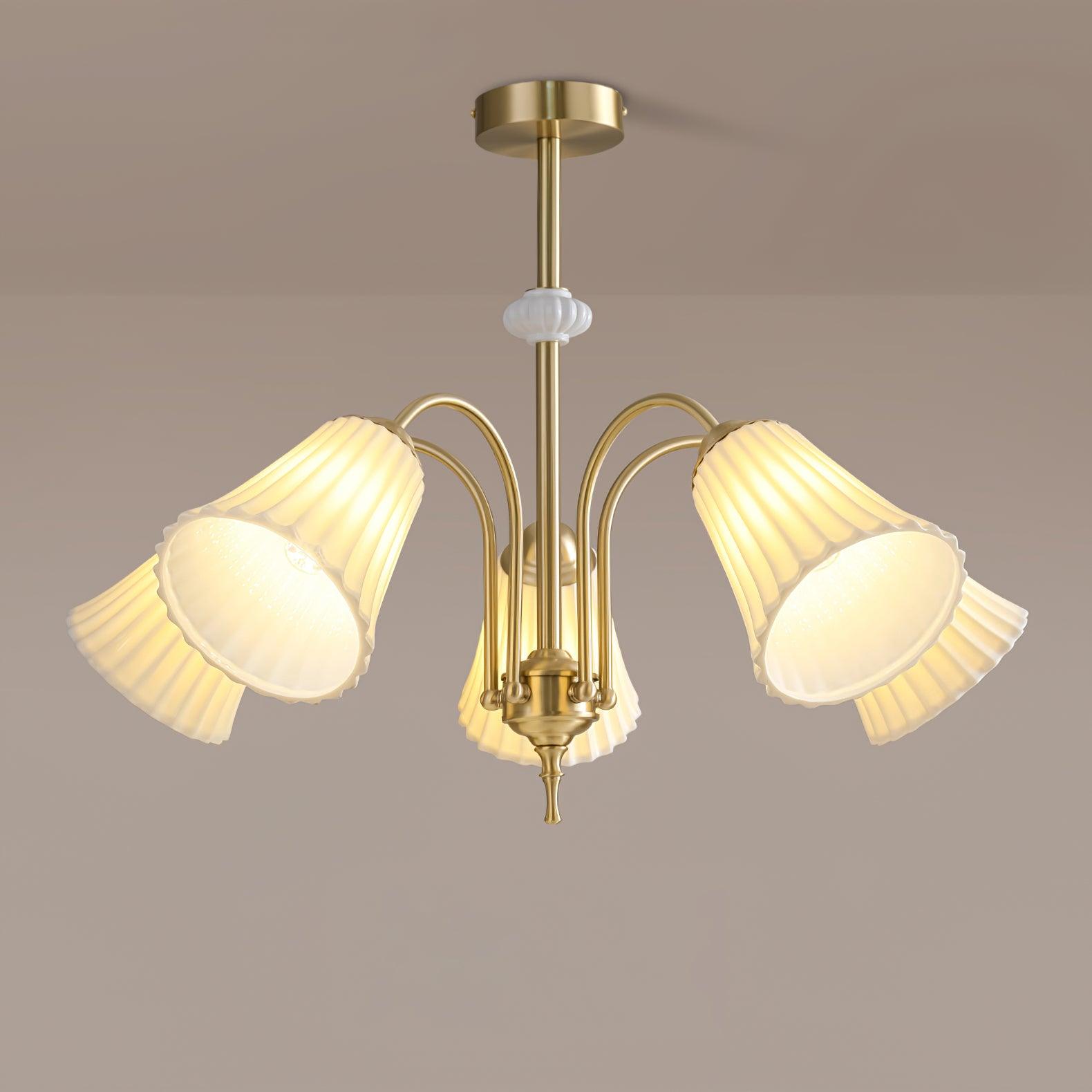 Medieval Ceramic Trumpet Chandelier - Cueteks