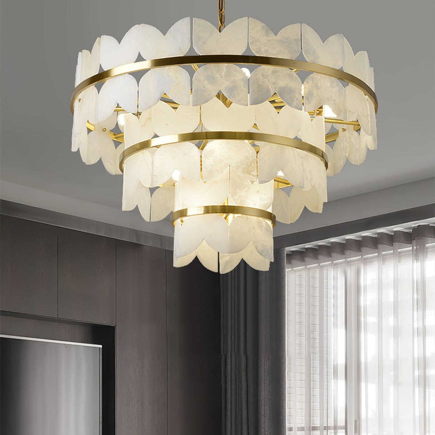 Alabaster Cloudscape Chandelier - Cueteks