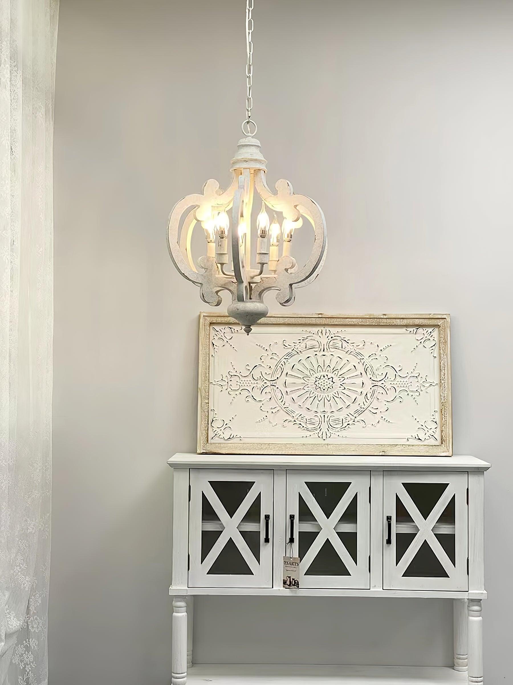 Antique White Style Chandelier - Cueteks