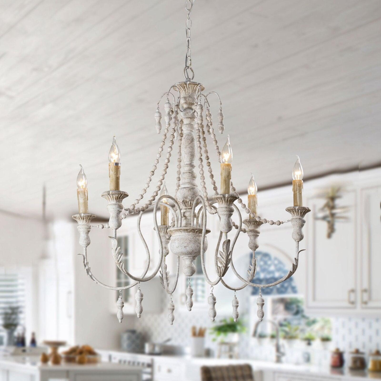 Candle Style Beaded Chandelier - Cueteks