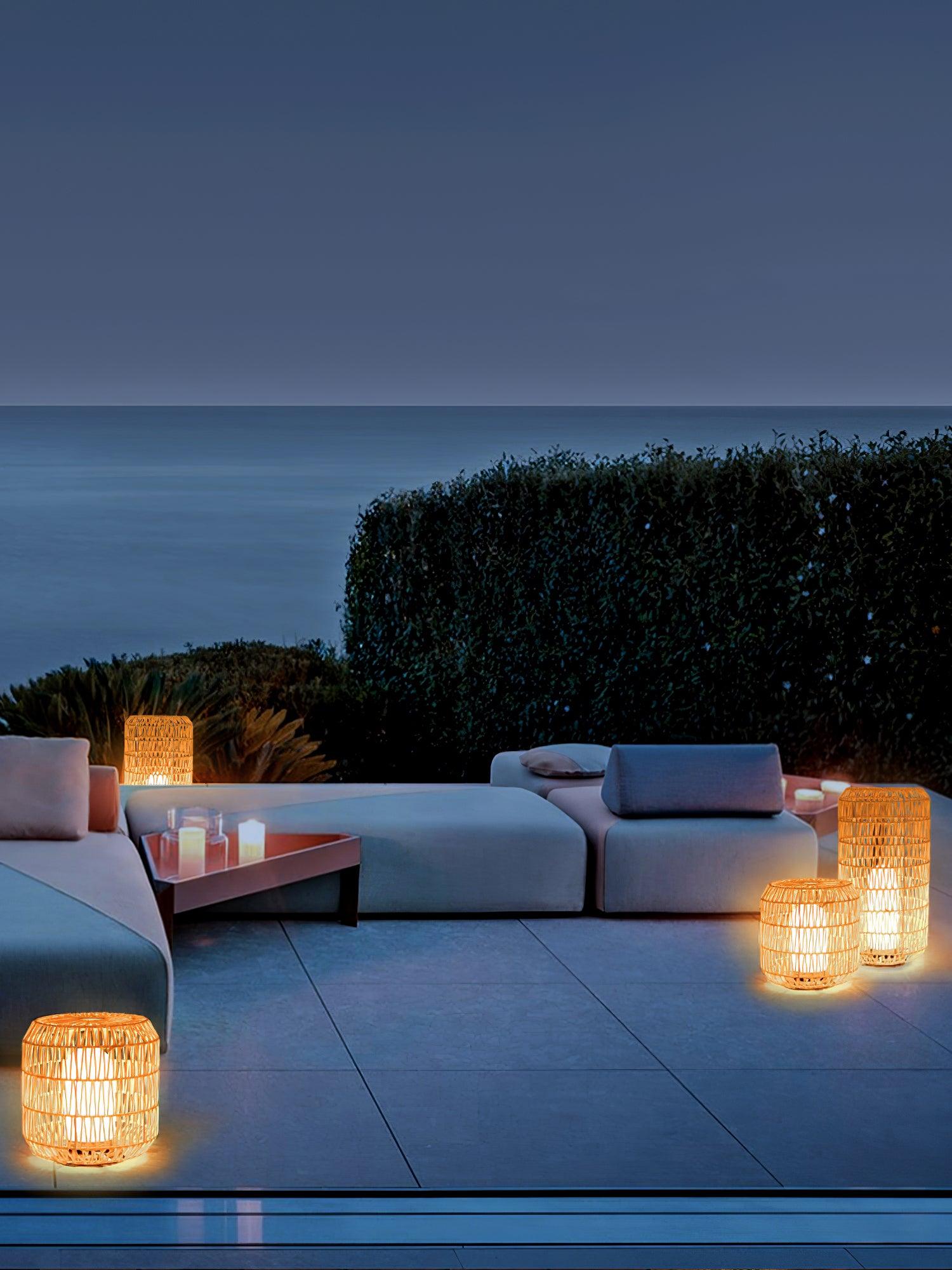 Woven Rattan Outdoor Lamp - Cueteks