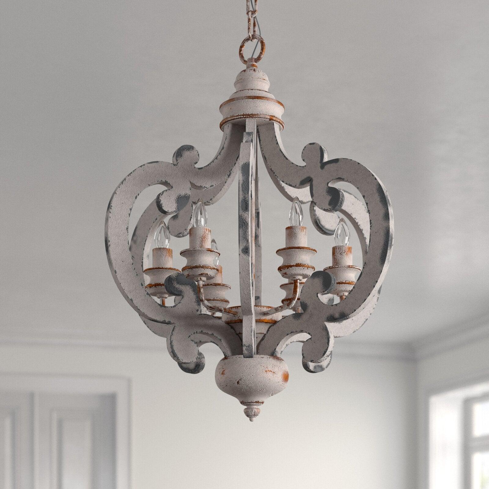 Antique White Style Chandelier - Cueteks